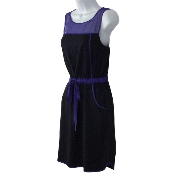 The Limited Sheer Shoulder Tie Waist Dress Sz S - Picture 2 of 11